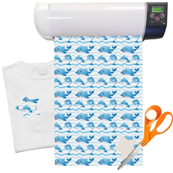 Custom Dolphins Heat Transfer Vinyl Sheet (12"x18")