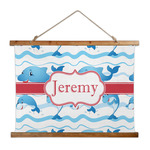 Dolphins Wall Hanging Tapestry - Wide (Personalized)