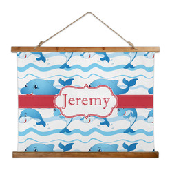 Dolphins Wall Hanging Tapestry - Wide (Personalized)