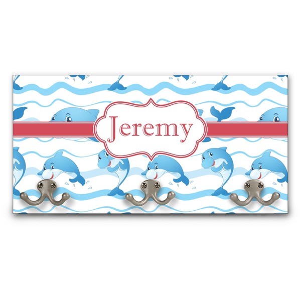 Custom Dolphins Wall Mounted Coat Rack (Personalized)