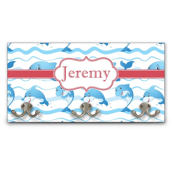 Custom Dolphins Wall Mounted Coat Rack (Personalized)