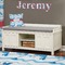 Dolphins Wall Name Decal Above Storage bench