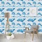 Dolphins Wallpaper & Surface Covering (Water Activated - Removable)