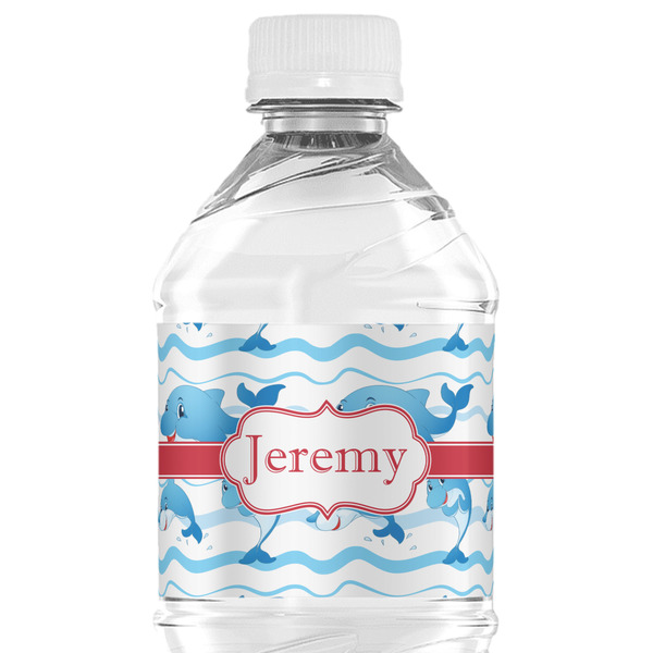 Custom Dolphins Water Bottle Labels - Custom Sized (Personalized)