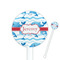 Dolphins 5.5" Round Plastic Stir Sticks - White - Single Sided (Personalized)