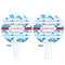 Dolphins White Plastic 7" Stir Stick - Double Sided - Round - Front & Back