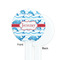 Dolphins White Plastic 7" Stir Stick - Single Sided - Round - Front & Back
