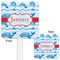 Dolphins White Plastic Stir Stick - Double Sided - Approval