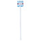 Dolphins White Plastic Stir Stick - Double Sided - Square - Single Stick