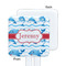 Dolphins White Plastic Stir Stick - Single Sided - Square - Approval