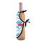 Dolphins Wine Bottle Apron - DETAIL WITH CLIP ON NECK