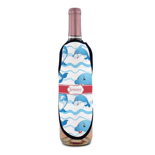 Dolphins Wine Bottle Apron - IN CONTEXT