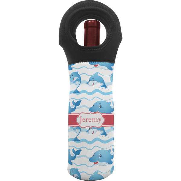 Custom Dolphins Wine Tote Bag (Personalized)