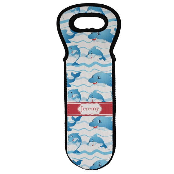 Custom Dolphins Wine Tote Bag (Personalized)