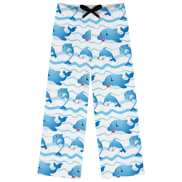 Custom Dolphins Womens Pajama Pants - S