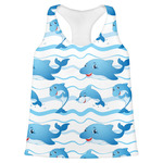 Dolphins Womens Racerback Tank Top - Small