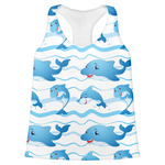 Dolphins Womens Racerback Tank Top - 2X Large