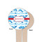 Dolphins Wooden 4" Food Pick - Round - Single Sided - Front & Back