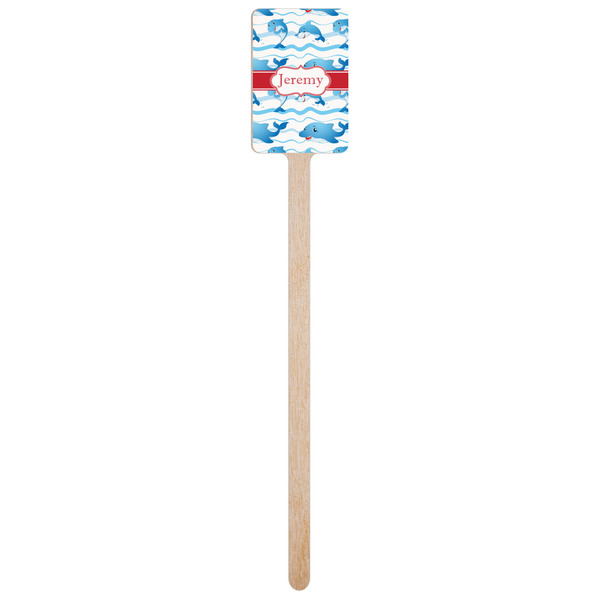 Dolphins Wooden 6.25" Stir Stick - Rectangular - Single Stick