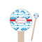 Dolphins Wooden 6" Food Pick - Round - Closeup