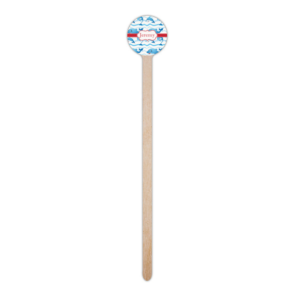 Dolphins Wooden 6" Stir Stick - Round - Single Stick