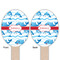 Dolphins Wooden Food Pick - Oval - Double Sided - Front & Back