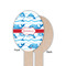 Dolphins Wooden Food Pick - Oval - Single Sided - Front & Back