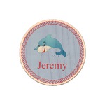 Dolphins Genuine Maple or Cherry Wood Sticker (Personalized)