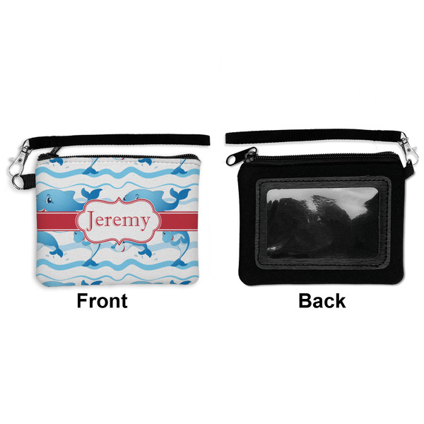 Dolphins Wristlet ID Cases - Front & Back
