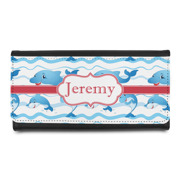 Custom Dolphins Leatherette Ladies Wallet (Personalized)