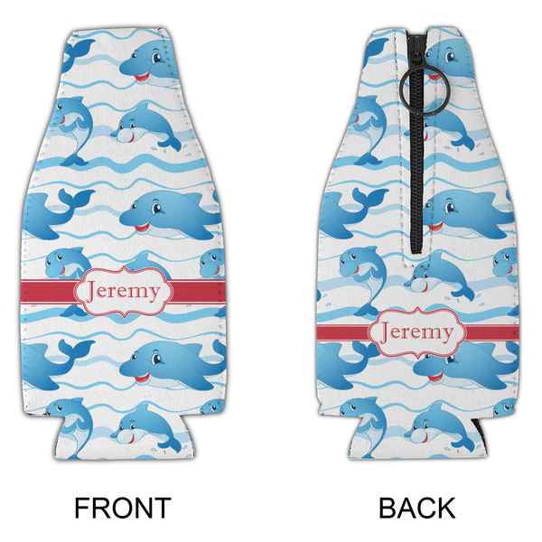 Dolphins Zipper Bottle Cooler - APPROVAL