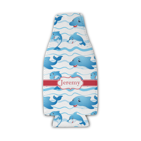 Custom Dolphins Zipper Bottle Cooler (Personalized)