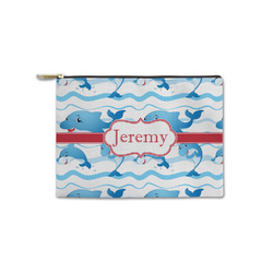 Dolphins Zipper Pouch - Small - 8.5"x6" (Personalized)