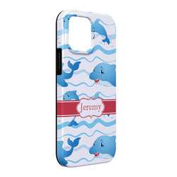 Dolphins iPhone Case - Rubber Lined - iPhone 13 Pro Max (Personalized)