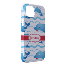 Dolphins iPhone Case - Plastic - iPhone 14 Plus (Personalized)