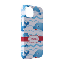 Dolphins iPhone Case - Plastic - iPhone 14 Pro (Personalized)