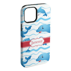 Dolphins iPhone Case - Rubber Lined - iPhone 15 Plus (Personalized)