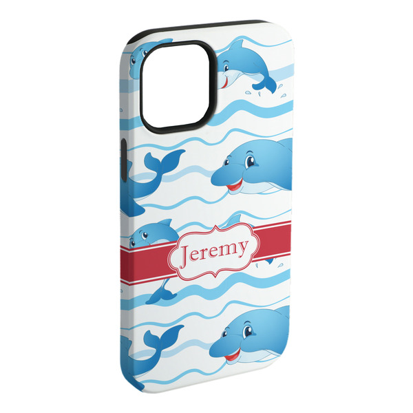 Custom Dolphins iPhone Case - Rubber Lined (Personalized)
