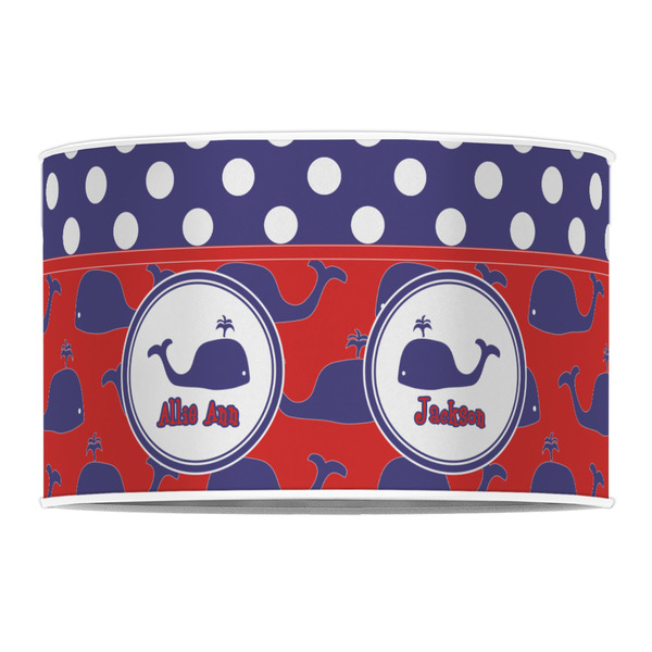 Whale 12" Drum Lampshade - FRONT (Poly Film)