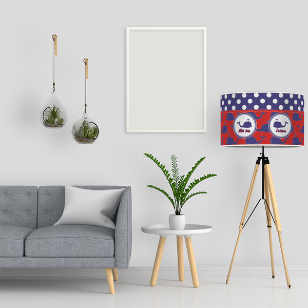 Whale 12" Drum Lampshade - LIFESTYLE