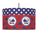 Whale 12" Drum Pendant Lamp - Fabric (Personalized)
