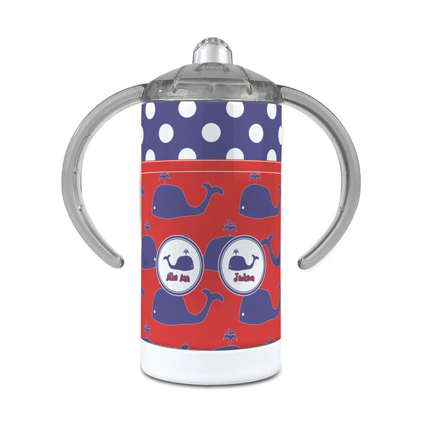 Custom Whale 12 oz Stainless Steel Sippy Cup (Personalized)