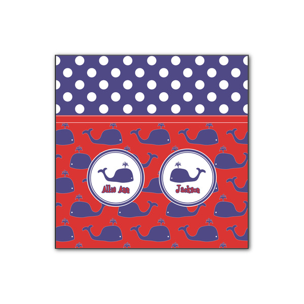 Custom Whale Wood Print - 12x12 (Personalized)
