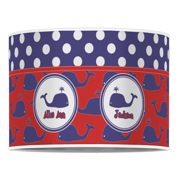 Whale 16" Drum Lampshade - FRONT (Poly Film)