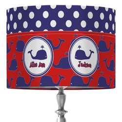 Whale 16" Drum Lamp Shade - Fabric (Personalized)