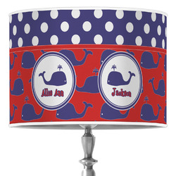 Whale 16" Drum Lamp Shade - Poly-film (Personalized)