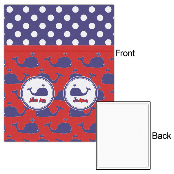 Whale 16x20 - Matte Poster - Front & Back