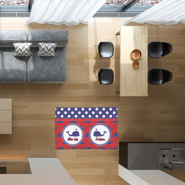 Whale 2'x3' Indoor Area Rugs - IN CONTEXT