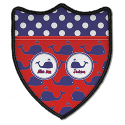 Whale Iron On Shield Patch B w/ Name or Text
