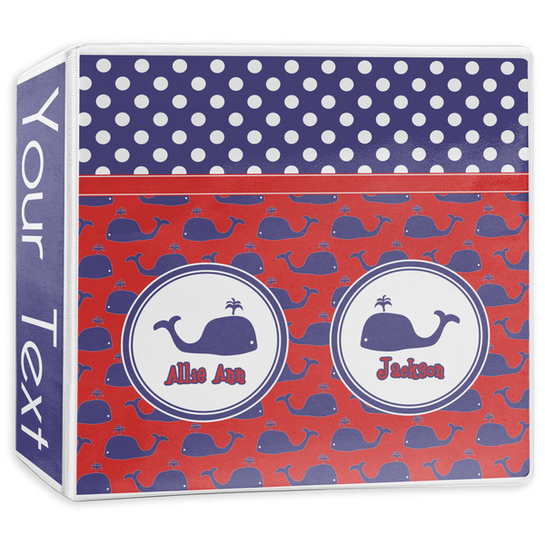 Custom Whale 3-Ring Binder - 3 inch (Personalized)